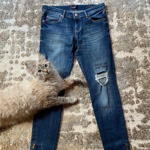 Guess Marilyn 3 zip ankle jeans